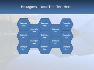 Western Landscape Mountains Symmetry PowerPoint Template