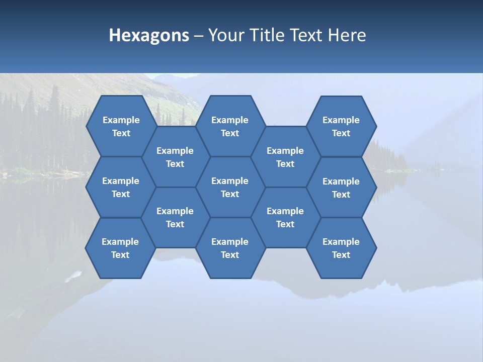 Western Landscape Mountains Symmetry PowerPoint Template