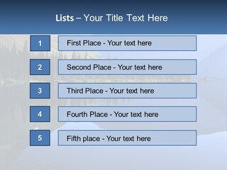 Western Landscape Mountains Symmetry PowerPoint Template