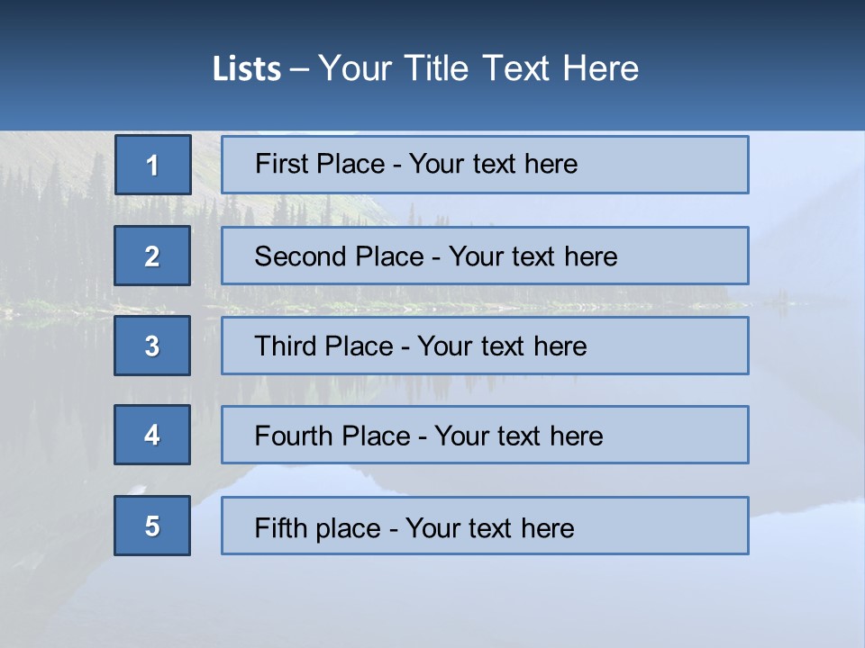 Western Landscape Mountains Symmetry PowerPoint Template
