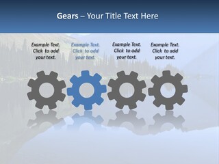 Western Landscape Mountains Symmetry PowerPoint Template