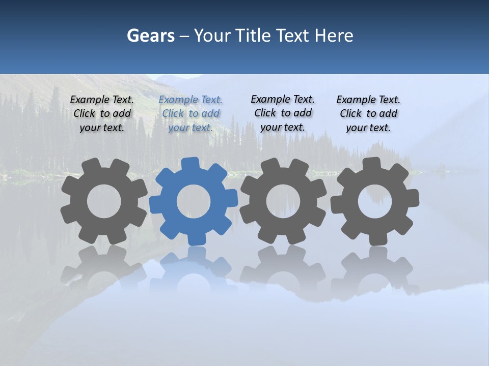 Western Landscape Mountains Symmetry PowerPoint Template