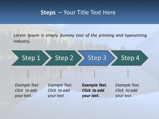 Western Landscape Mountains Symmetry PowerPoint Template