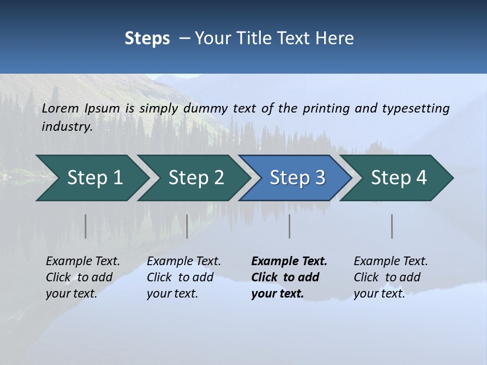Western Landscape Mountains Symmetry PowerPoint Template