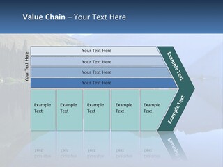 Western Landscape Mountains Symmetry PowerPoint Template