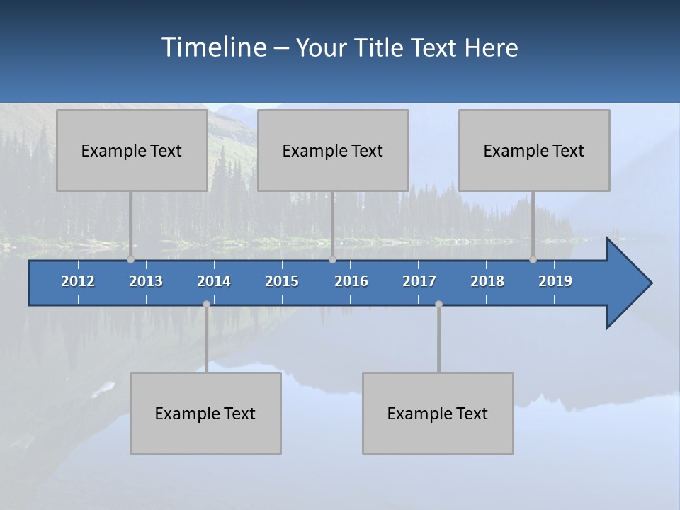 Western Landscape Mountains Symmetry PowerPoint Template