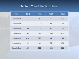 Western Landscape Mountains Symmetry PowerPoint Template