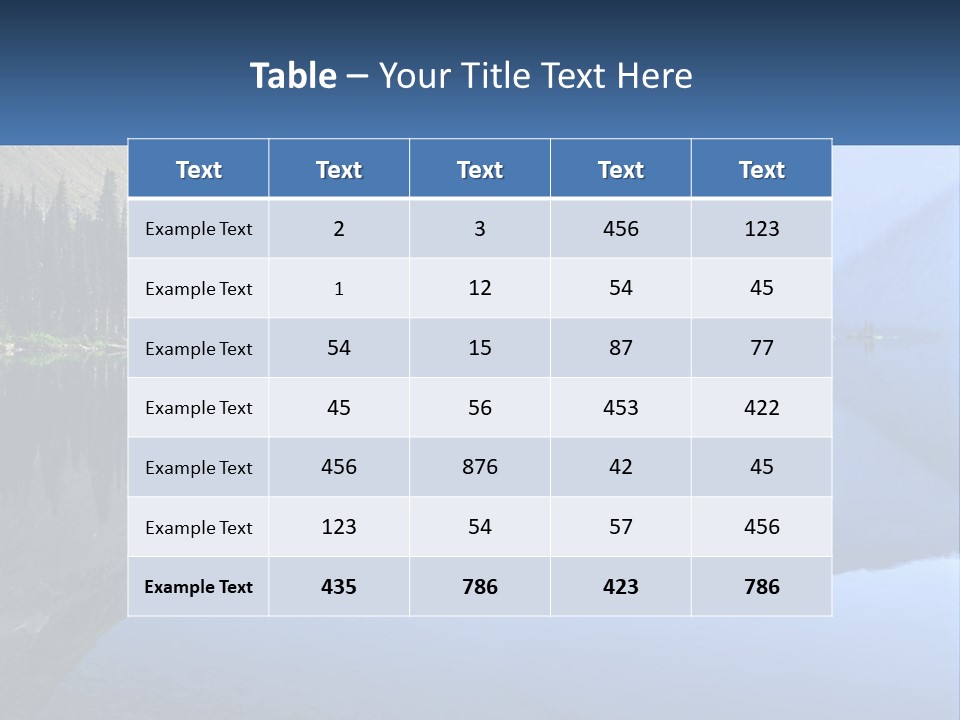 Western Landscape Mountains Symmetry PowerPoint Template