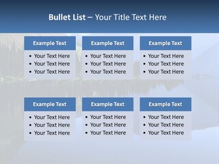 Western Landscape Mountains Symmetry PowerPoint Template