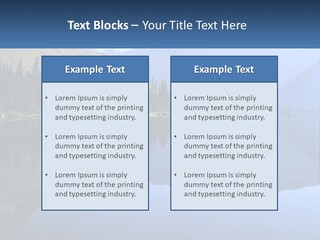 Western Landscape Mountains Symmetry PowerPoint Template