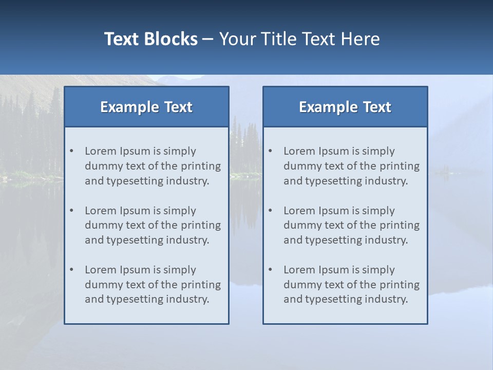 Western Landscape Mountains Symmetry PowerPoint Template