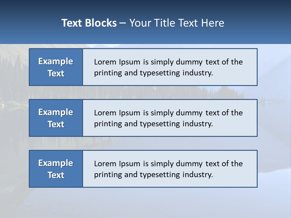 Western Landscape Mountains Symmetry PowerPoint Template
