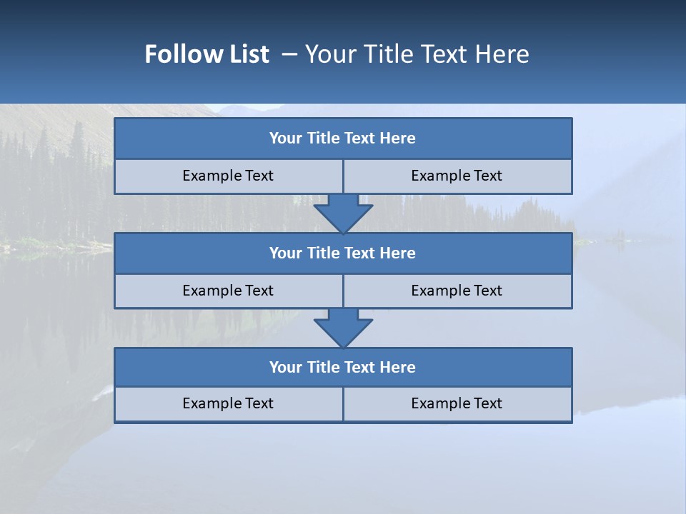 Western Landscape Mountains Symmetry PowerPoint Template