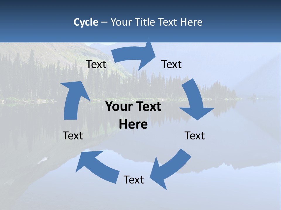 Western Landscape Mountains Symmetry PowerPoint Template
