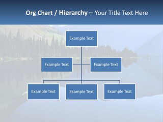 Western Landscape Mountains Symmetry PowerPoint Template