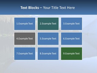 Western Landscape Mountains Symmetry PowerPoint Template