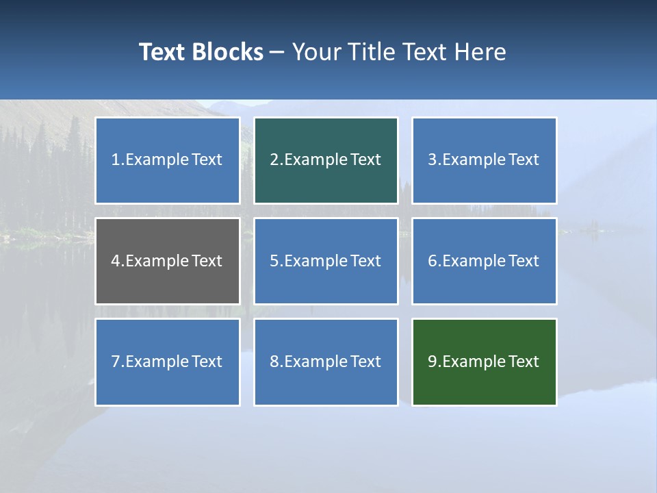 Western Landscape Mountains Symmetry PowerPoint Template
