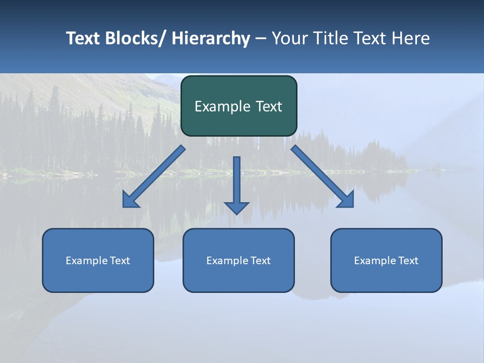 Western Landscape Mountains Symmetry PowerPoint Template