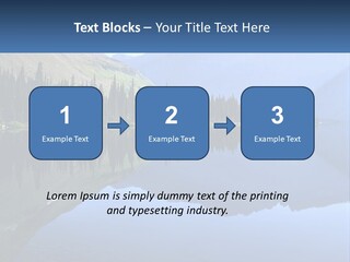 Western Landscape Mountains Symmetry PowerPoint Template