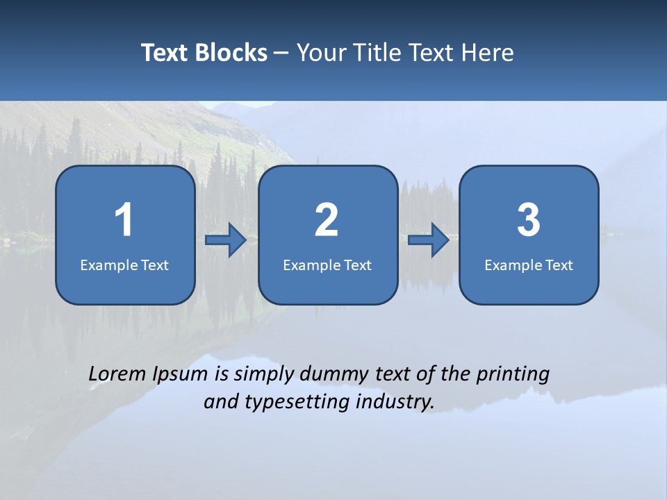 Western Landscape Mountains Symmetry PowerPoint Template