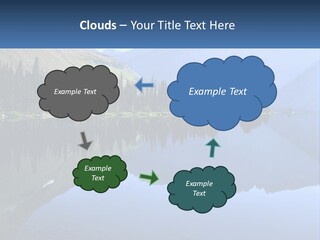 Western Landscape Mountains Symmetry PowerPoint Template