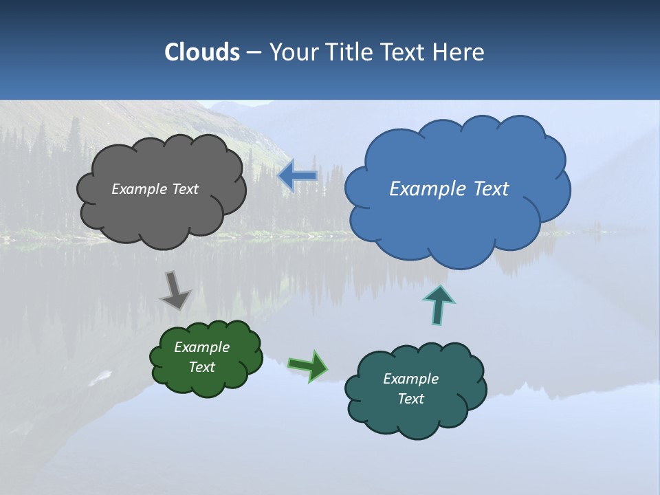 Western Landscape Mountains Symmetry PowerPoint Template