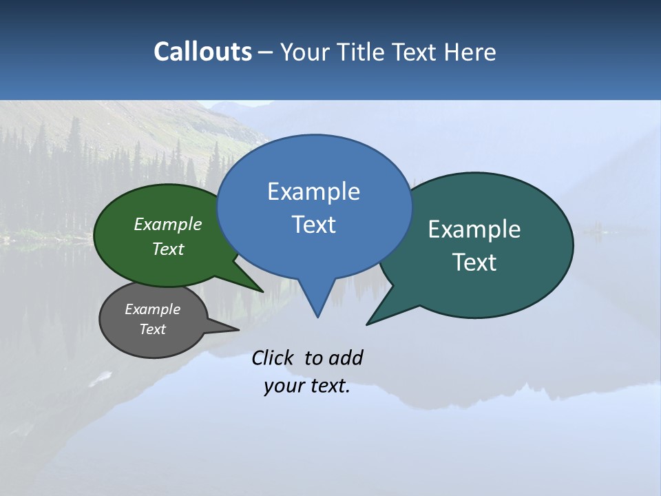 Western Landscape Mountains Symmetry PowerPoint Template