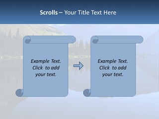 Western Landscape Mountains Symmetry PowerPoint Template