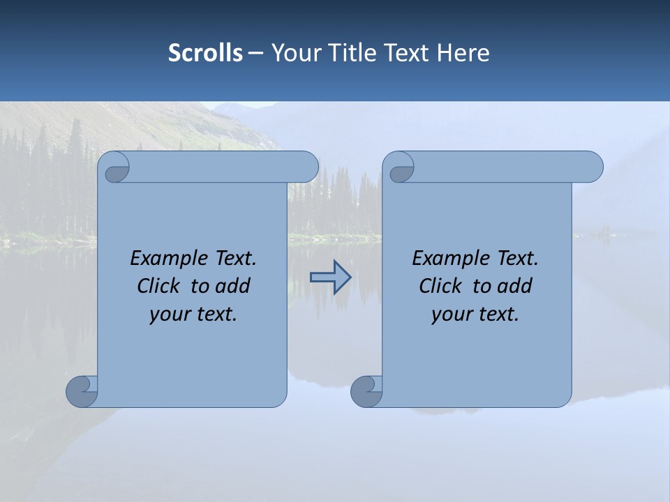 Western Landscape Mountains Symmetry PowerPoint Template