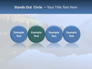 Western Landscape Mountains Symmetry PowerPoint Template