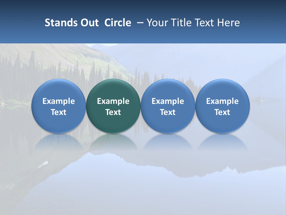 Western Landscape Mountains Symmetry PowerPoint Template