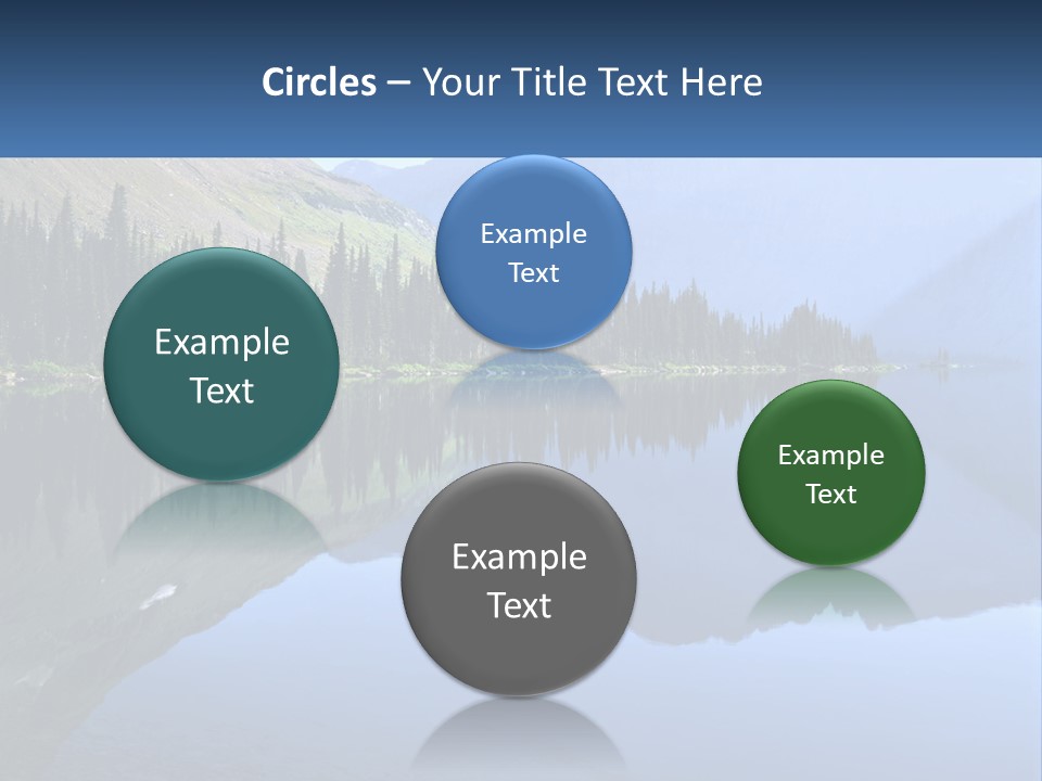 Western Landscape Mountains Symmetry PowerPoint Template
