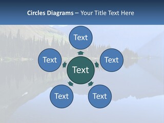 Western Landscape Mountains Symmetry PowerPoint Template