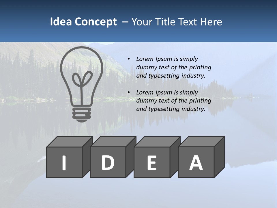 Western Landscape Mountains Symmetry PowerPoint Template