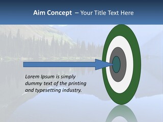 Western Landscape Mountains Symmetry PowerPoint Template