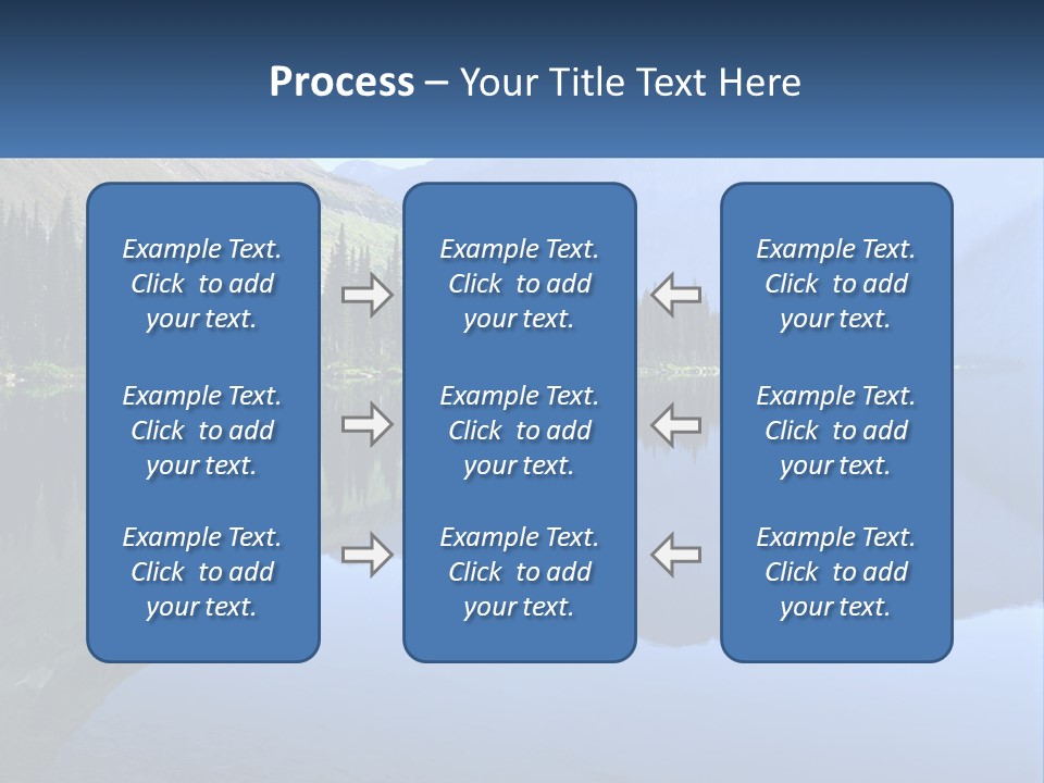 Western Landscape Mountains Symmetry PowerPoint Template