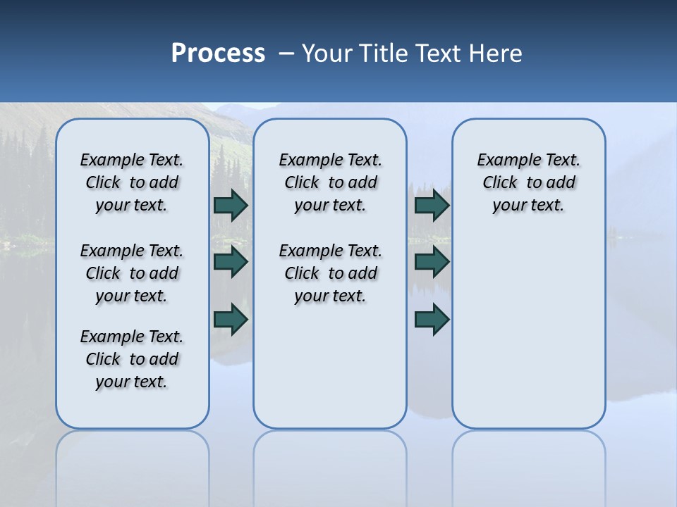 Western Landscape Mountains Symmetry PowerPoint Template