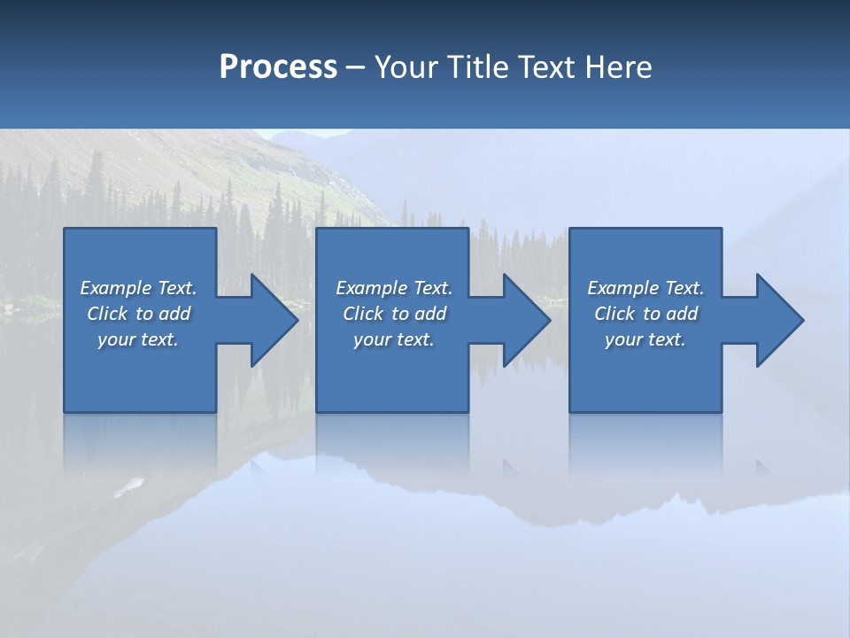 Western Landscape Mountains Symmetry PowerPoint Template