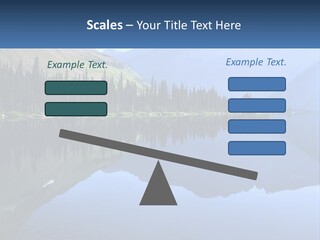 Western Landscape Mountains Symmetry PowerPoint Template