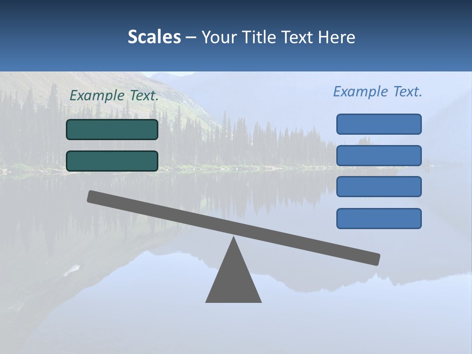 Western Landscape Mountains Symmetry PowerPoint Template