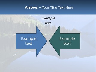 Western Landscape Mountains Symmetry PowerPoint Template