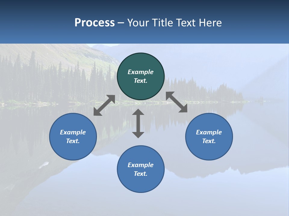 Western Landscape Mountains Symmetry PowerPoint Template