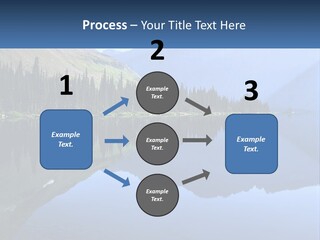 Western Landscape Mountains Symmetry PowerPoint Template