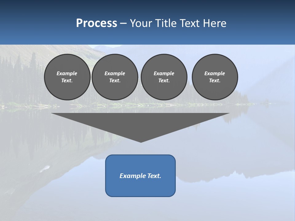 Western Landscape Mountains Symmetry PowerPoint Template