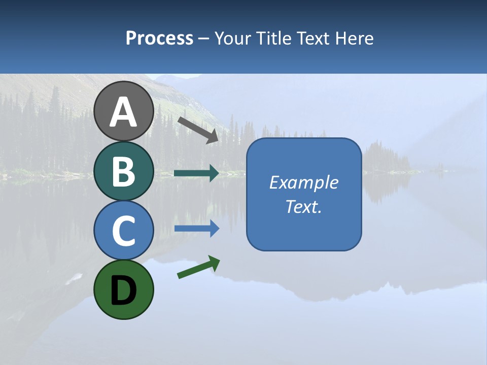 Western Landscape Mountains Symmetry PowerPoint Template