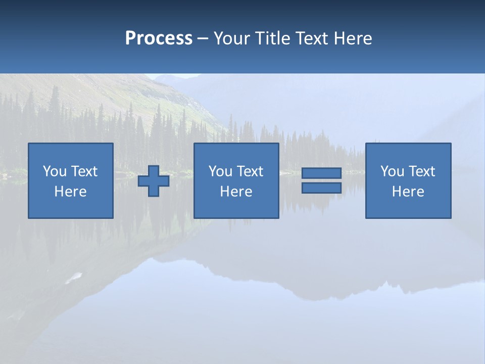 Western Landscape Mountains Symmetry PowerPoint Template