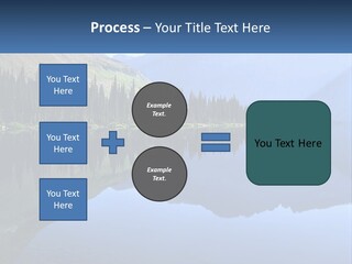 Western Landscape Mountains Symmetry PowerPoint Template