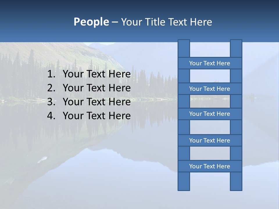 Western Landscape Mountains Symmetry PowerPoint Template