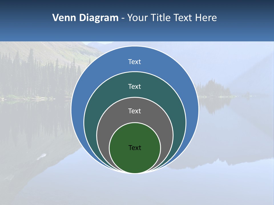 Western Landscape Mountains Symmetry PowerPoint Template