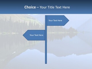 Western Landscape Mountains Symmetry PowerPoint Template